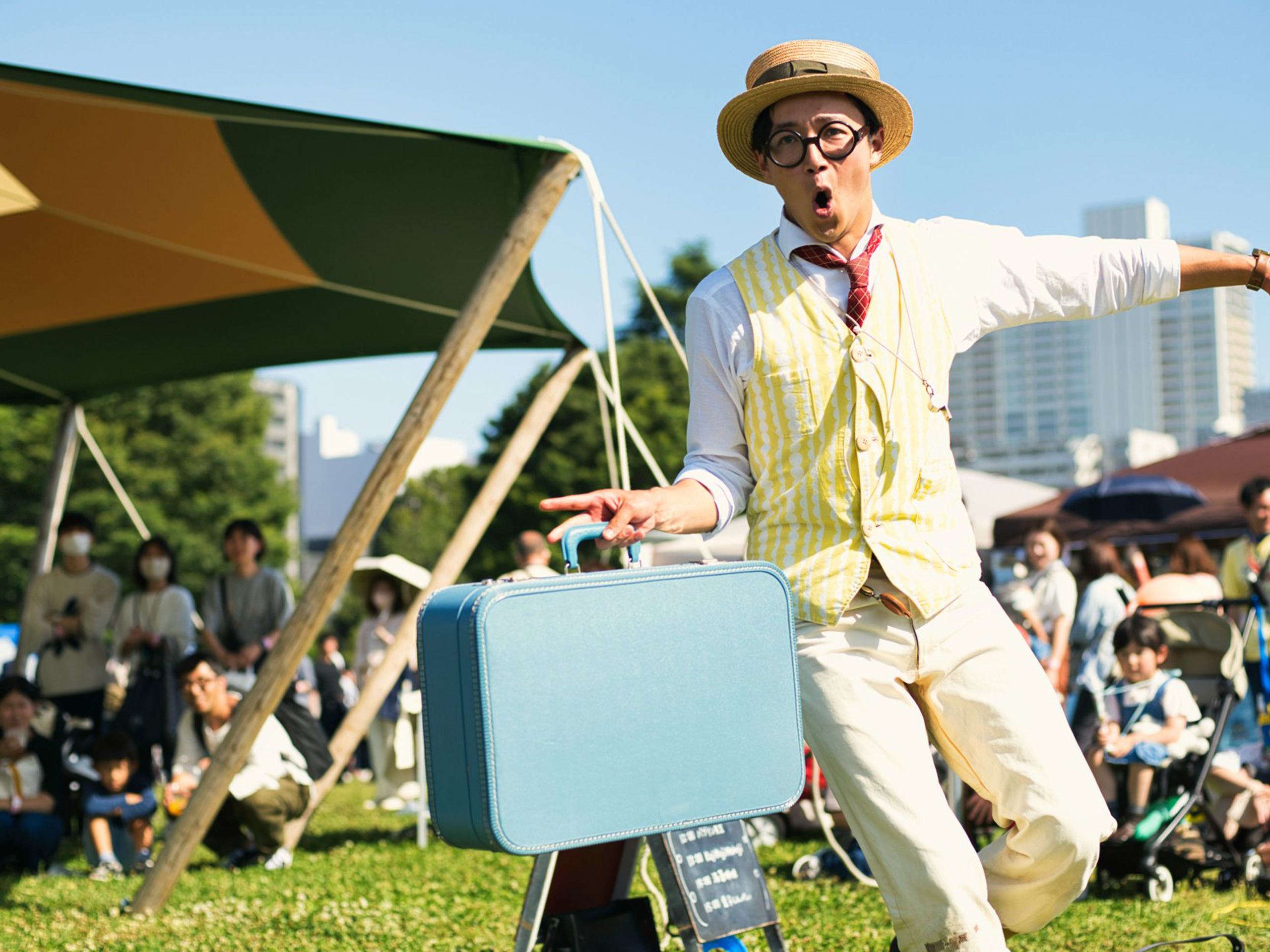 金子しんぺいと「東京蚤の市」でパントマイム！